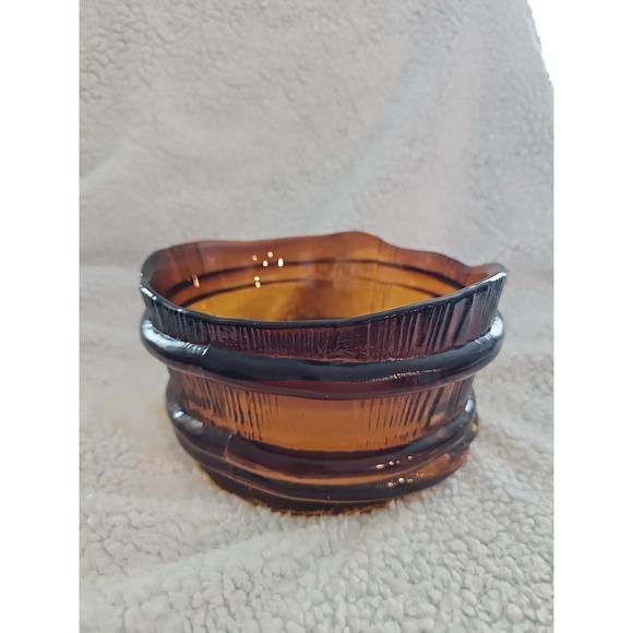 Humppila Bowl Vintage Amber Glass by Pertti Santalahti Finland Northern Lights - Picture 8 of 13